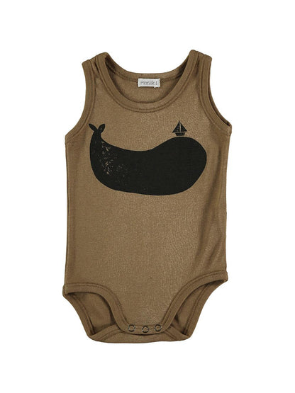 BROWN BOAT WHALE STRAPS BODYSUIT