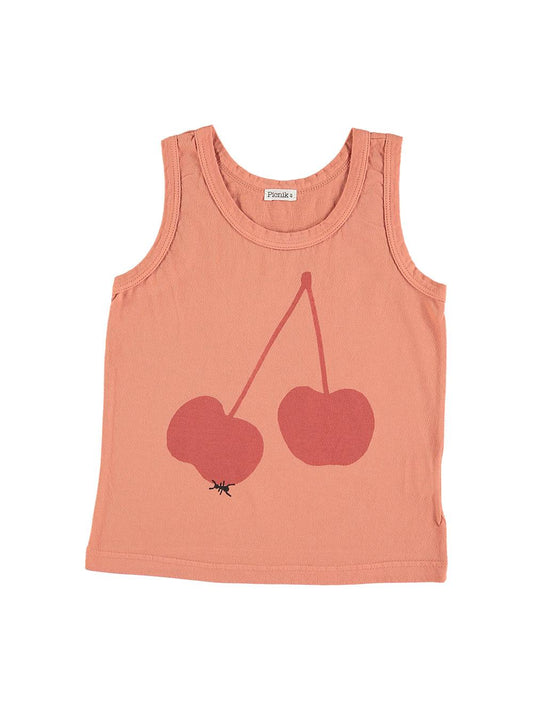CHERRY AND SALMON ANT TANK TOP T-SHIRT