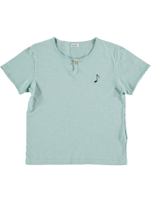 BLUE NOTE EMBROIDERED BAKER NECK T-SHIRT