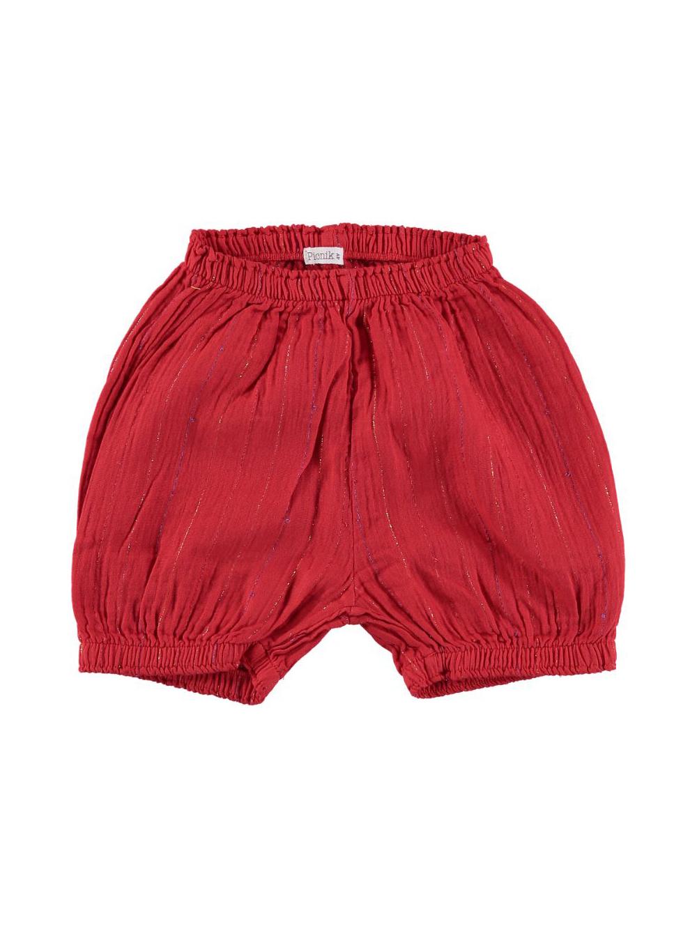 PANTALÓN CORTO ROJO LÚREX