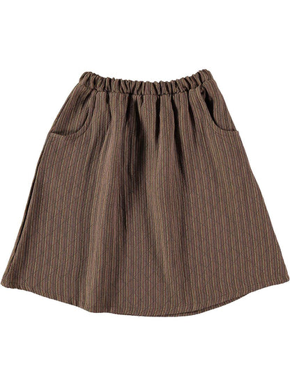 BROWN MIDI SKIRT