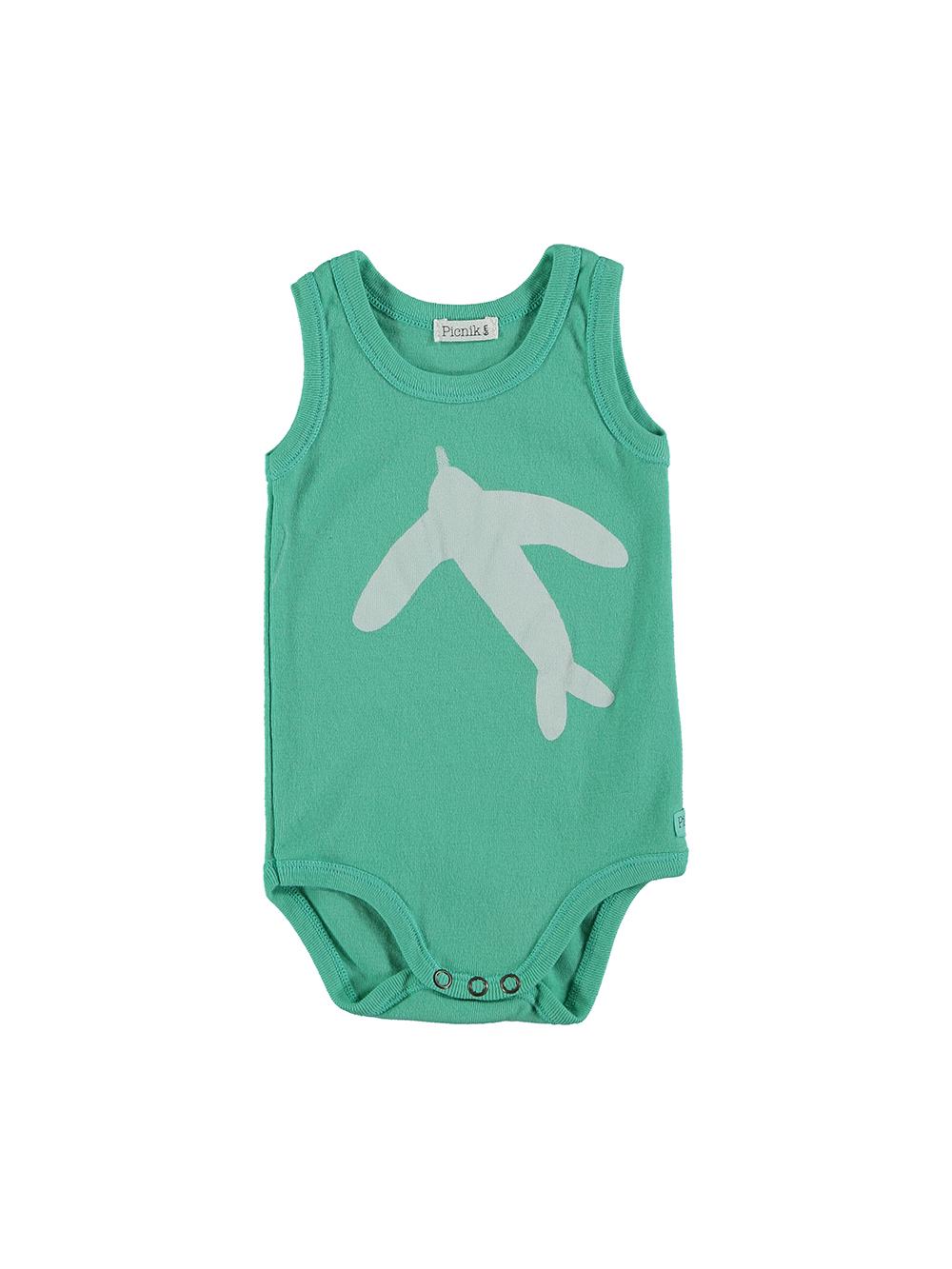 GREEN BIRD STRAPS BODYSUIT