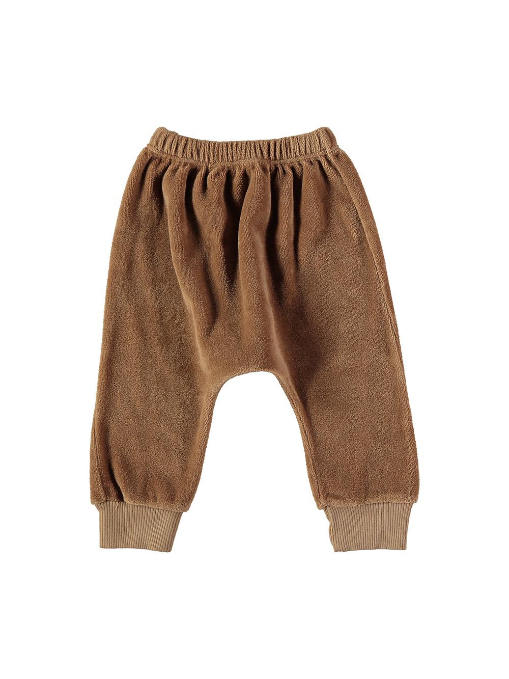 BROWN BABY VELVET PANTS