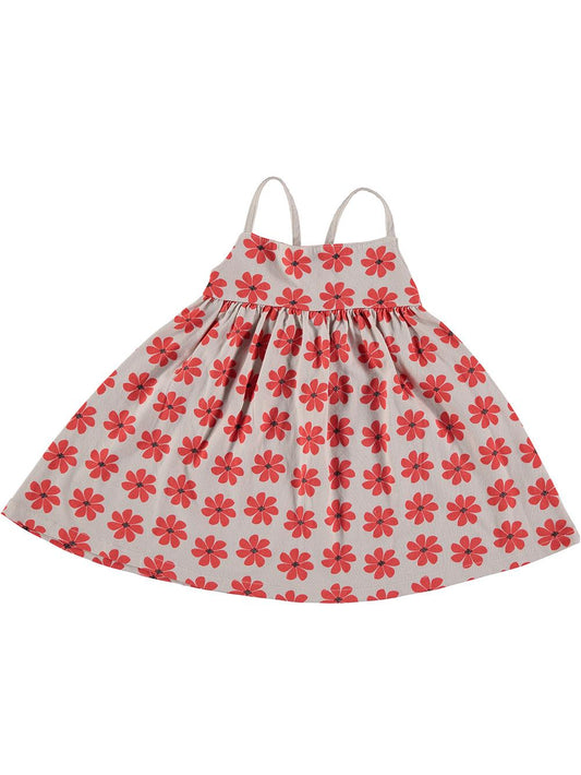 BABY STONE DRESS WITH RED FLOWER PRINT