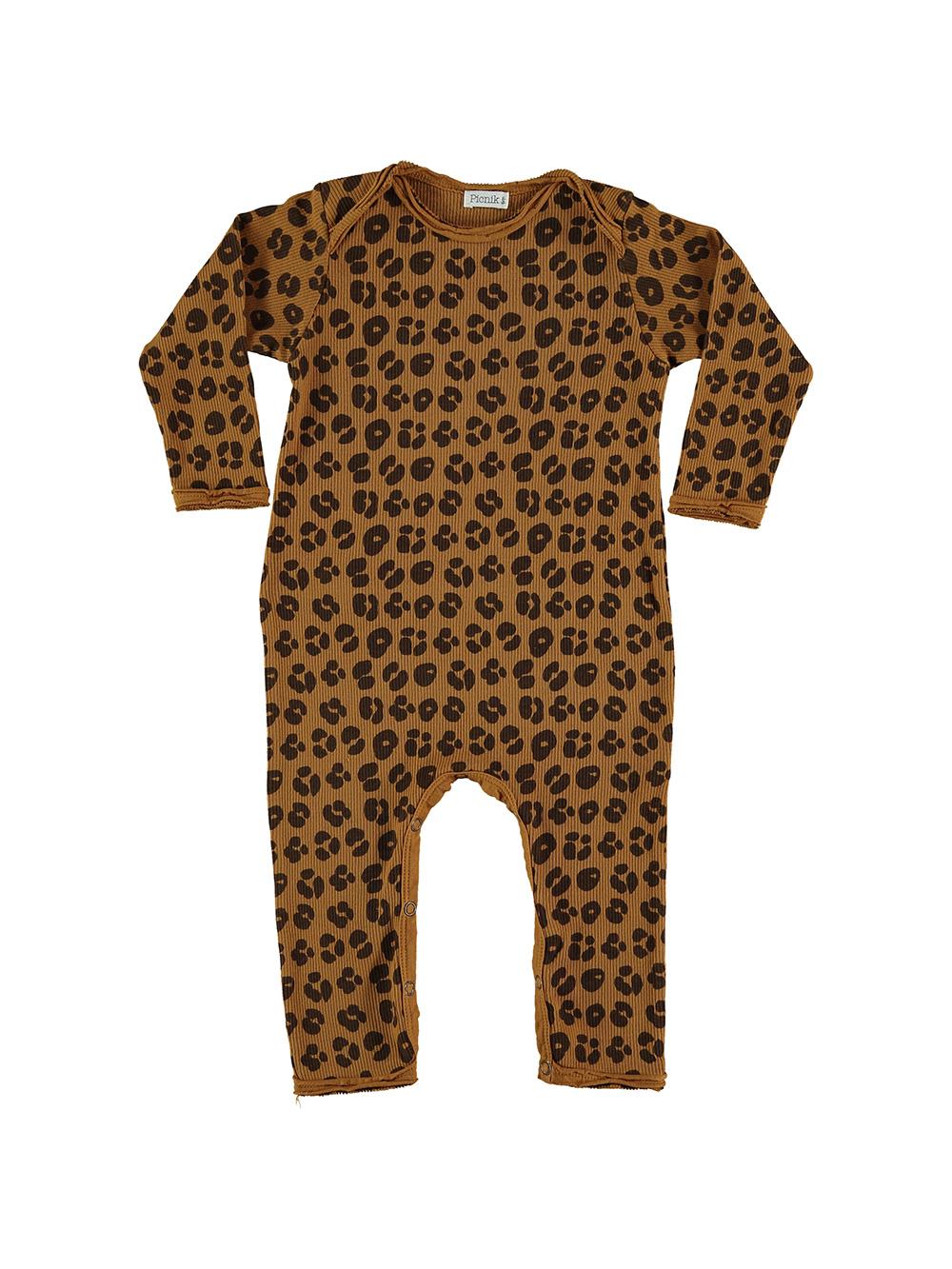 LONG JUMPSUIT ANIMAL PRINT CAMEL