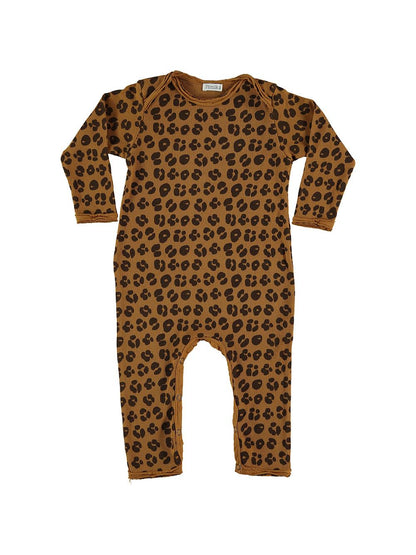 LONG JUMPSUIT ANIMAL PRINT CAMEL