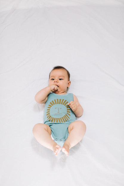 LIGHT BLUE SUN SUSPENDED BODYSUIT