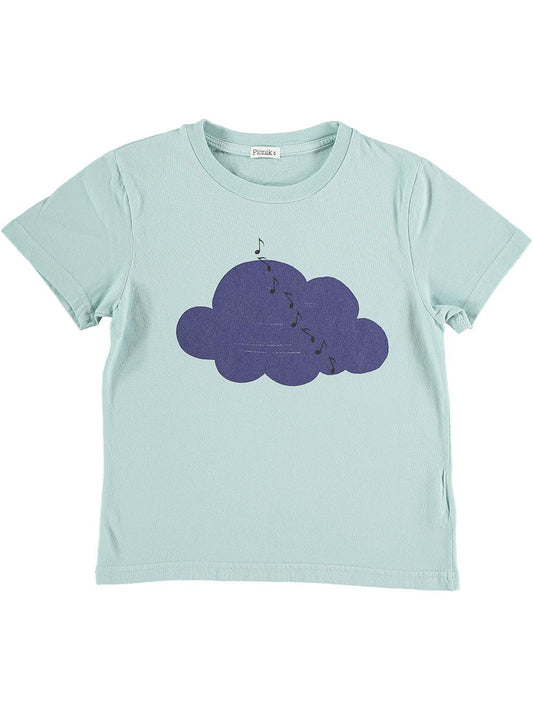 BLUE CLOUD AND NOTES SHORT SLEEVE T-SHIRT