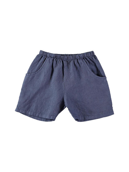 PANTALÓN CORTO LINO AZUL MARINO