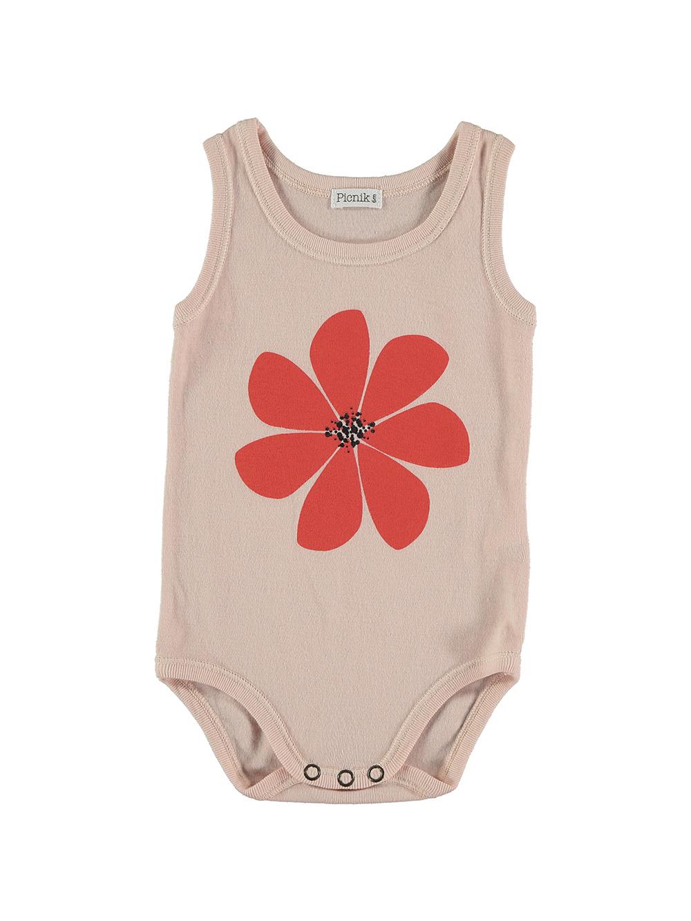 PASTEL PINK FLOWER STRAPS BODYSUIT