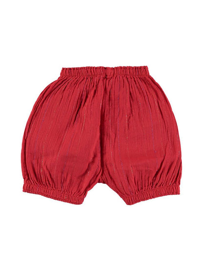 PANTALÓN CORTO ROJO LÚREX