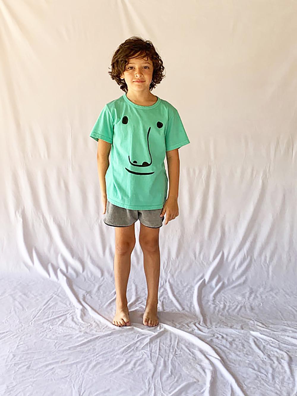 GREEN FACE SHORT SLEEVE T-SHIRT