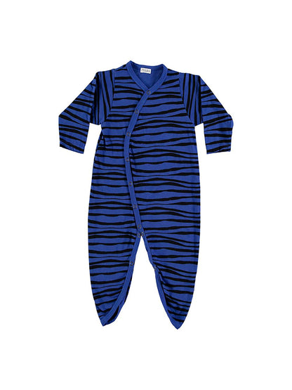 PIJAMA BEBÉ ESTAMPADO ZEBRA AZUL ELÉCTRICO