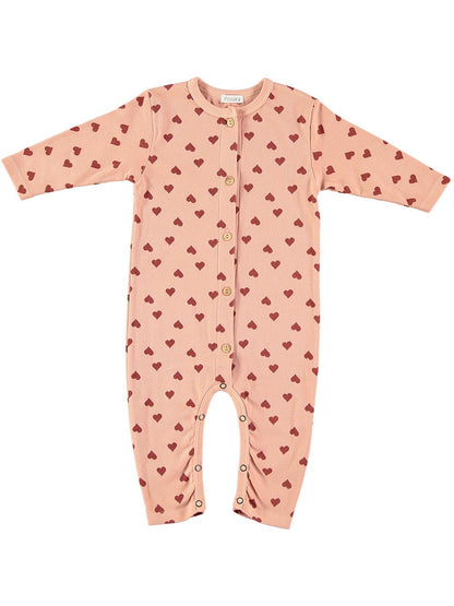 LONG JUMPSUIT WITH PINK HEART PRINT