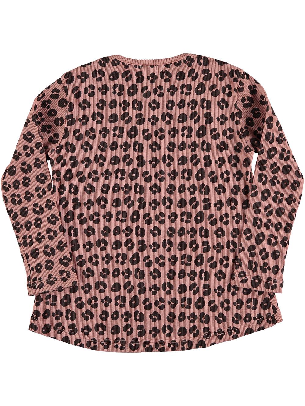 CAMISETA MANGA LARGA ROSA ESTAMPADO ANIMAL PRINT