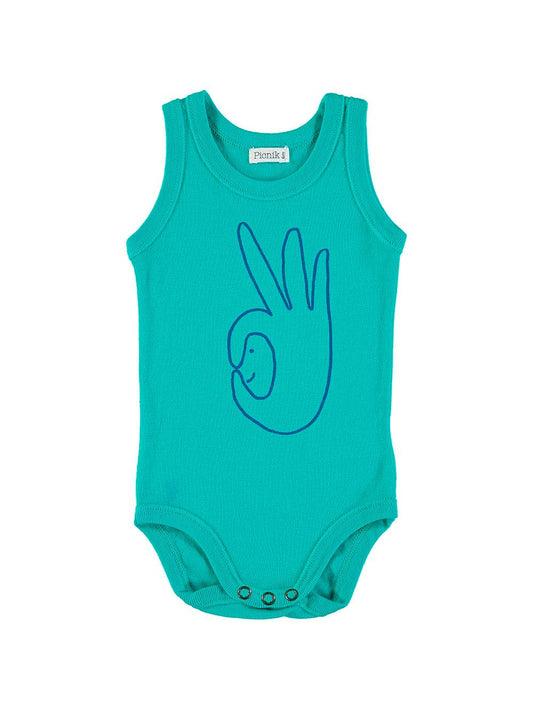 GREEN FACE HAND STRAPS BODYSUIT