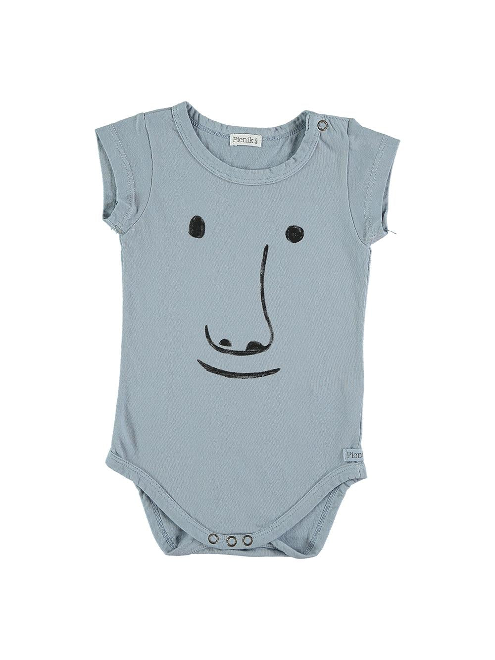 BLUE FACE SHORT SLEEVE BODYSUIT