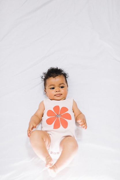 PASTEL PINK FLOWER STRAPS BODYSUIT