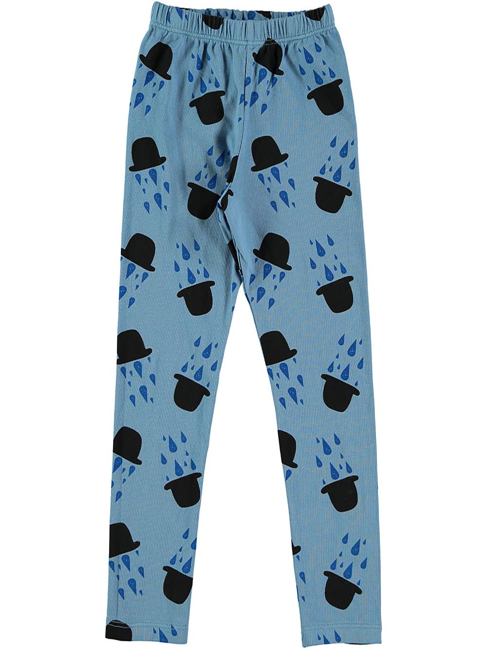 BLUE TIGHTS WITH HATS AND DROPS PRINT