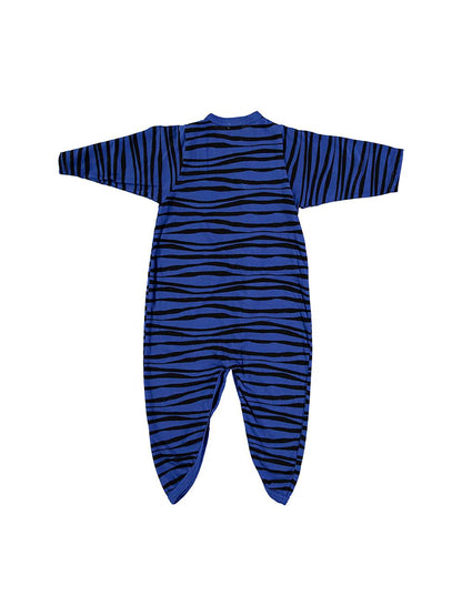 PIJAMA BEBÉ ESTAMPADO ZEBRA AZUL ELÉCTRICO