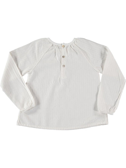 WHITE AND LUREX SHIRT