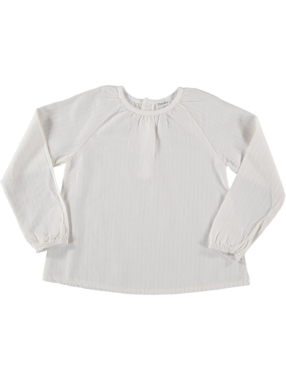 WHITE AND LUREX SHIRT