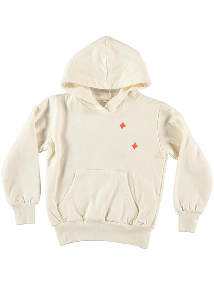 SUDADERA CAPUCHA ROMBOS BLANCO