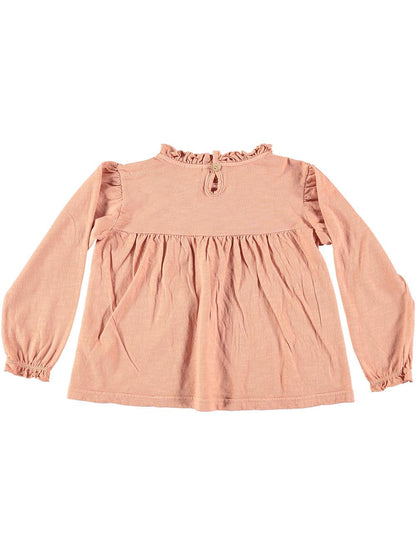 LIGHT PINK SHIRT WITH ROSE GOLDEN EMBROIDERY