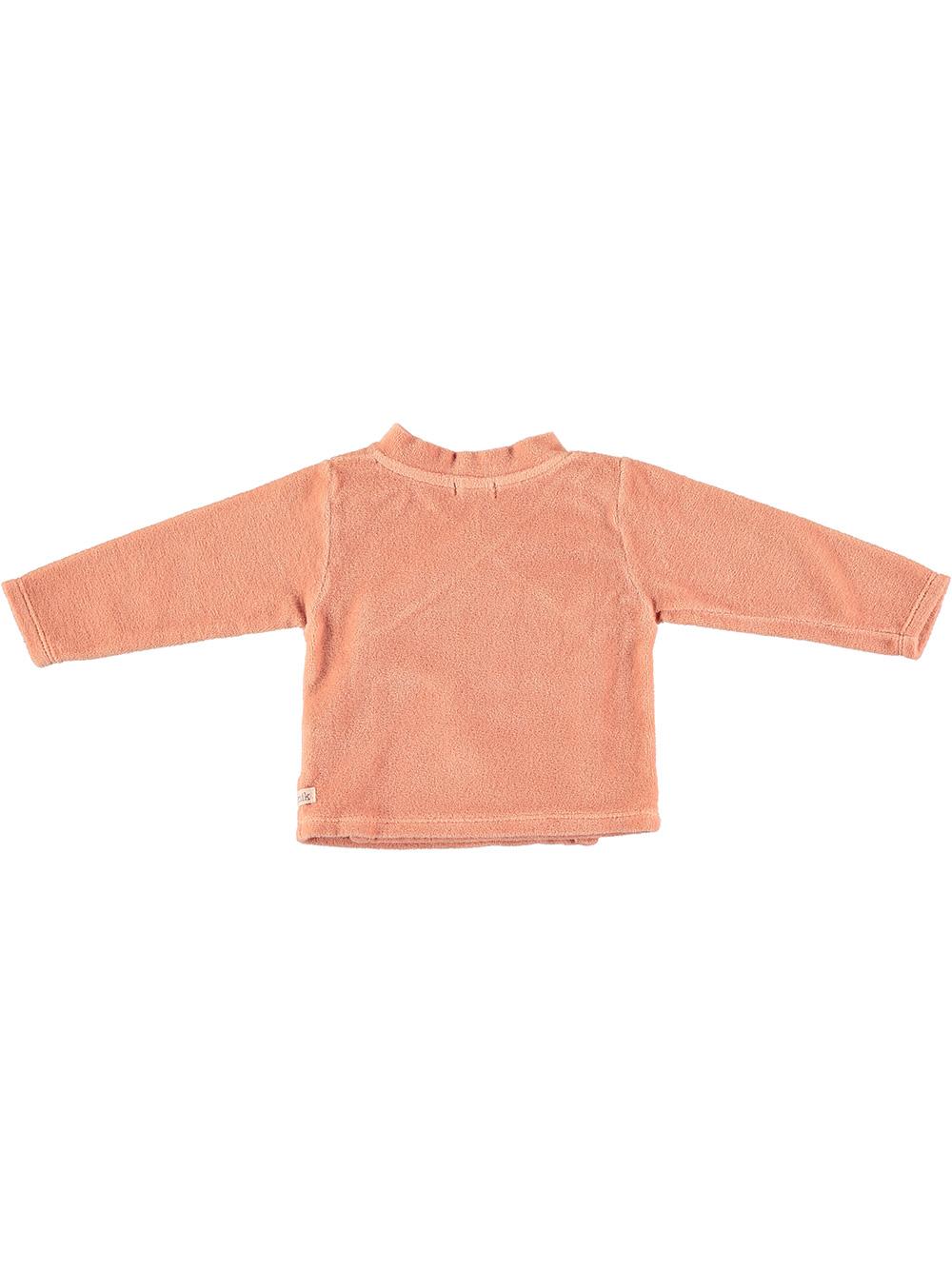 PINK CURIOUSER EMBROIDERED CROSS VELVET SWEATER