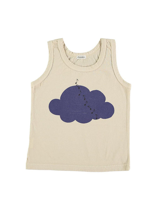 OFF-WHITE CLOUD AND NOTES TANK TOP T-SHIRT