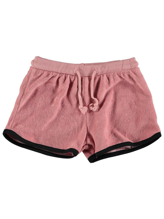 PANTALÓN EN RIZO CORTO RETRO ROSA