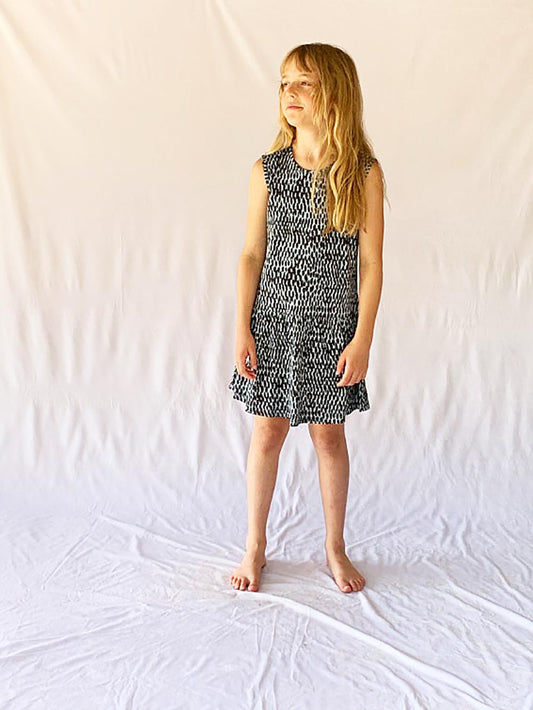 GRAY ANIMAL PRINT DRESS