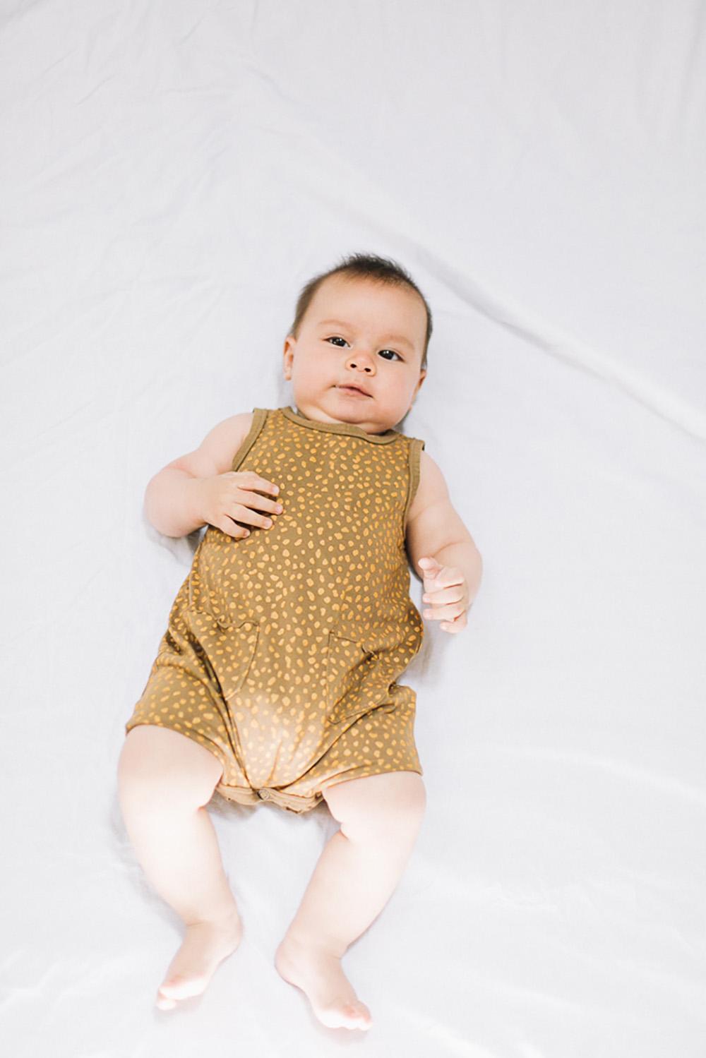 BROWN DOT PRINTED SUSPENDED JUMPSUIT