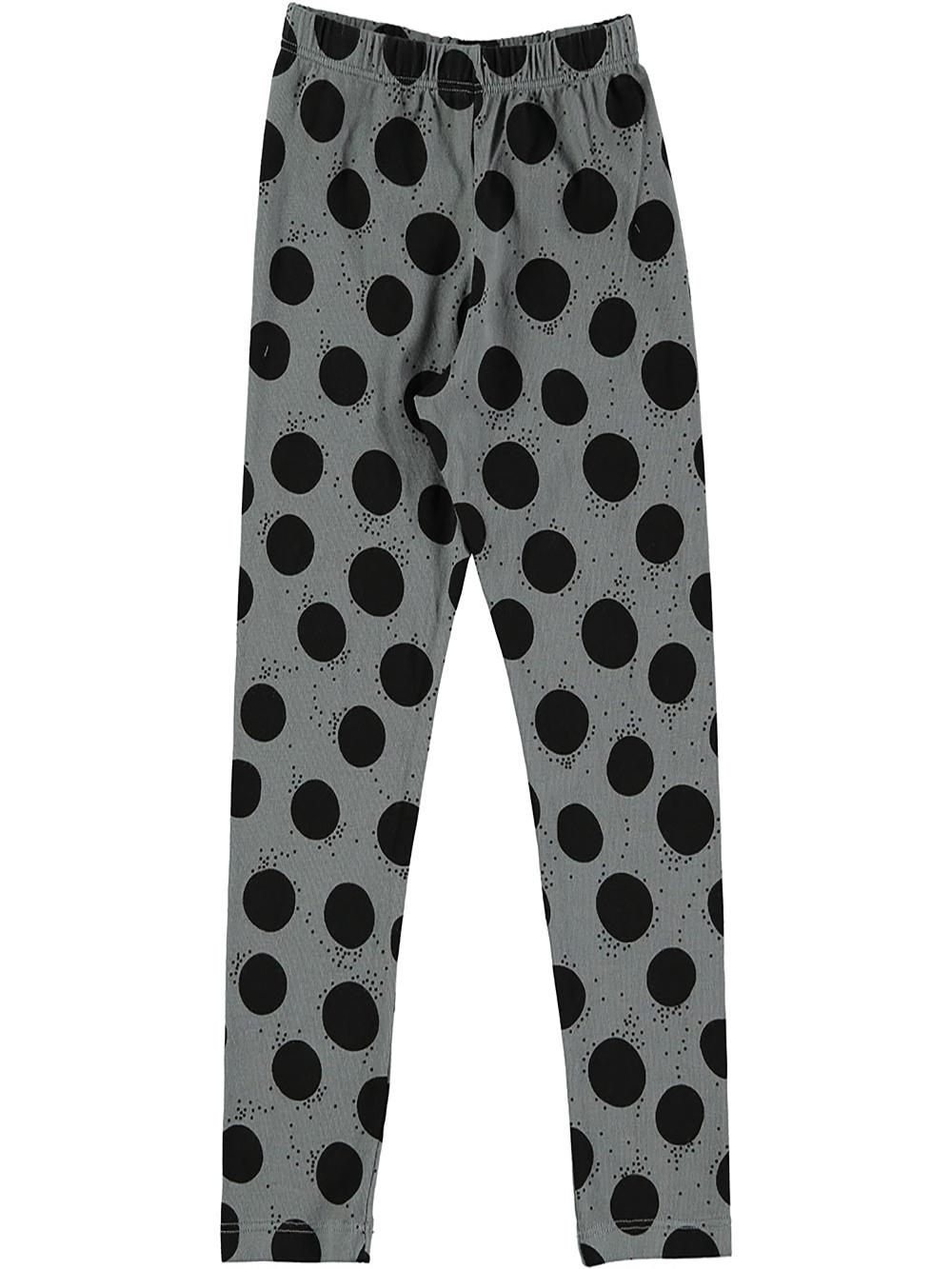 GRAY LEGGINGS WITH DOTS PRINT