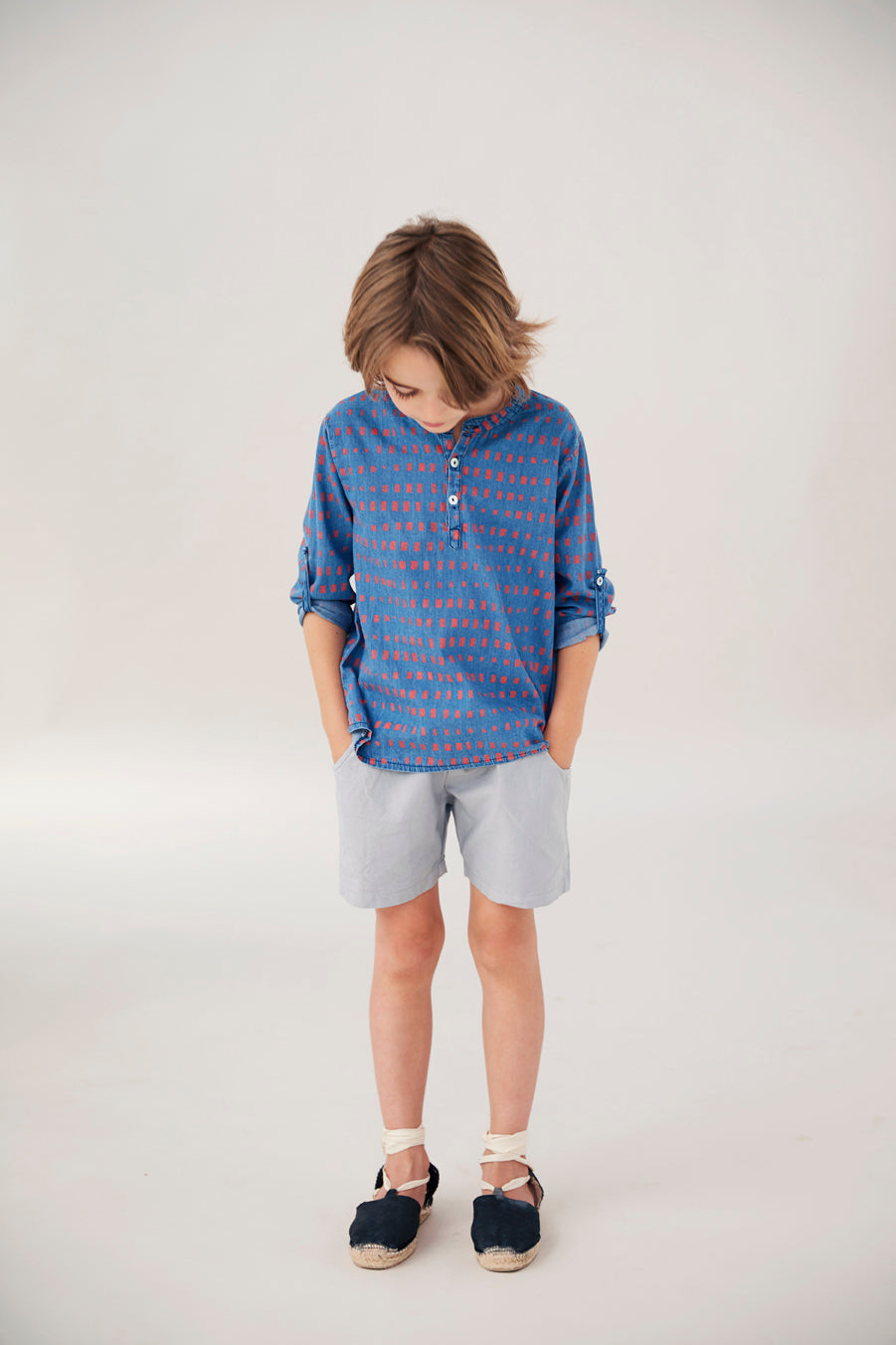 camisa-niño-azul-cuello mao