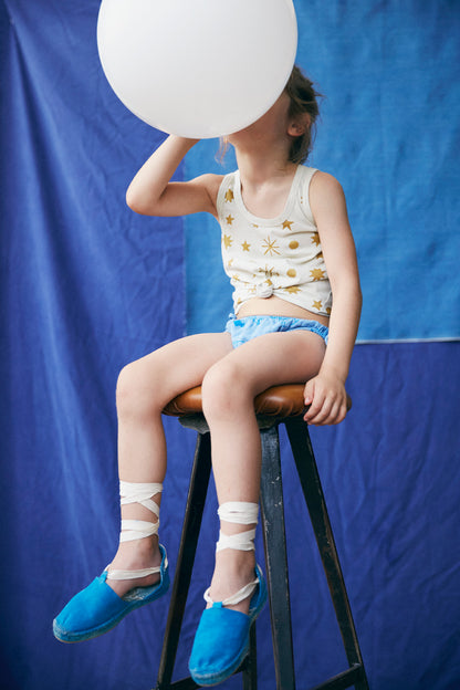 WHITE STAR PRINT TANK TOP